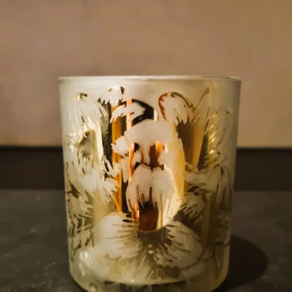 Teelicht Gold Blumen