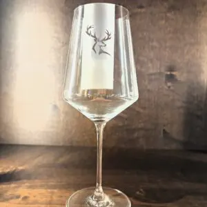 White Wine Glass Deer