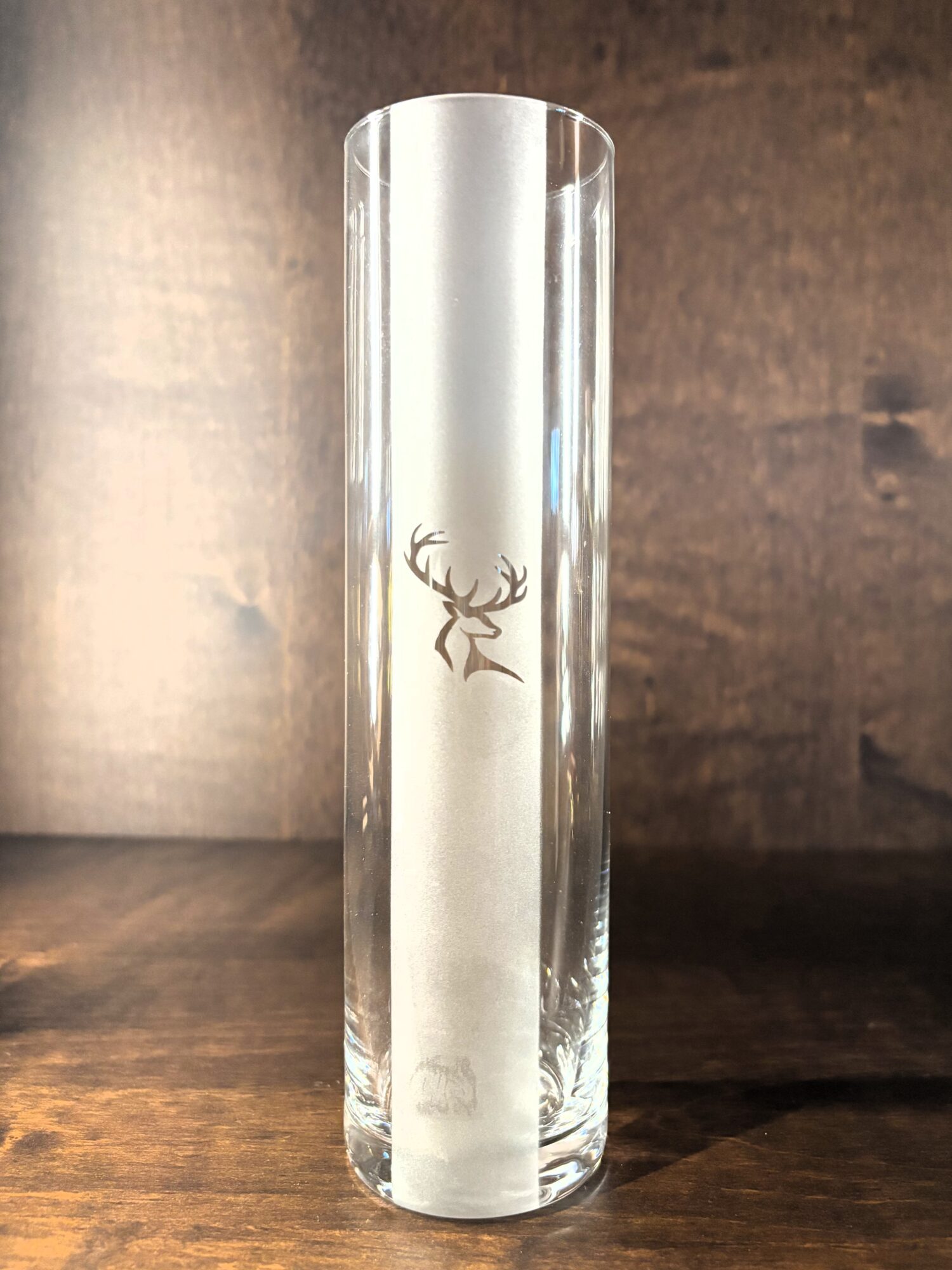 Ølglas med hjort
