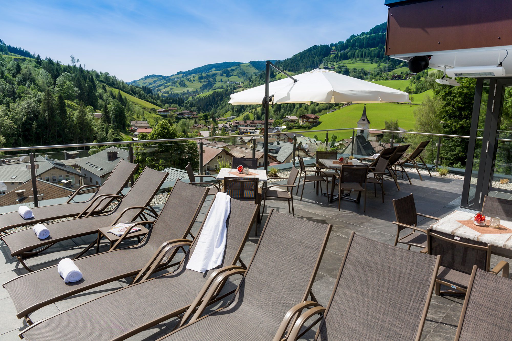 Wellness-Terrasse im Hotel Wagrainerhof